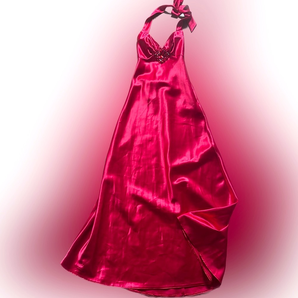 Vintage Jessica McClintock Gunne Sax Satin Red evening gown prom dress size‎ 3